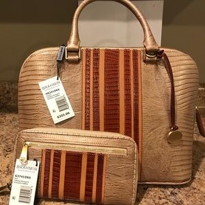 Brahmin Suri Cabana Vineyard bowler bag & wallet